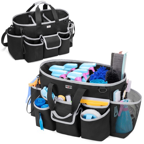 Cleaning caddy bag black grey - cleaning,